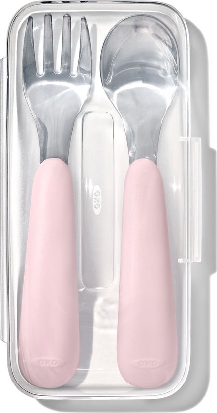 OXO tot Vork & Lepel Reisset - Baby bestek - Kinder bestek - Baby servies - Blossom van OXO
