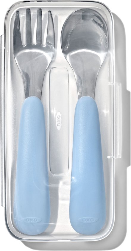OXO tot Vork & Lepel Reisset - Baby bestek - Kinder bestek - Baby servies - Dusk van OXO