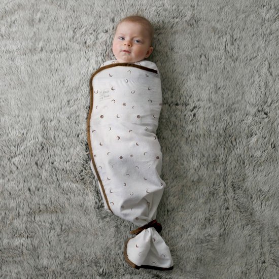 Pacco Piccolo (4-7kg), wit met maan print van Merkloos