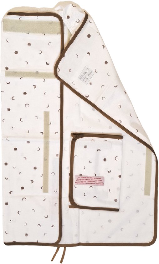 Pacco Primo (2-4 kg), wit met maan print van Merkloos