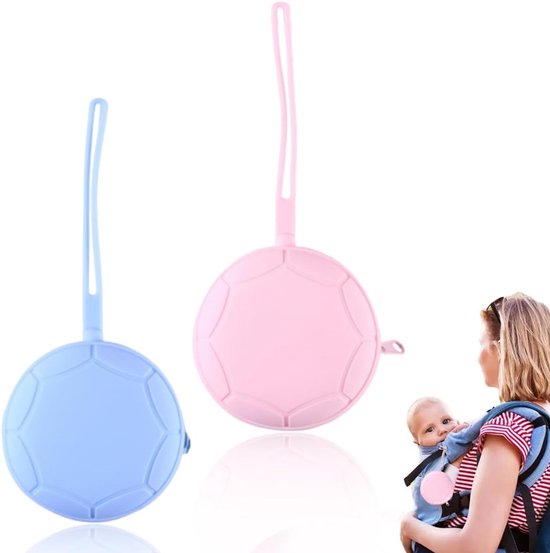Pacifier Box Set - Speenhouder Opbergdoos - Baby Verzorging - BPA-Vrij Siliconen - 2 Stuks - Roze en Blauw