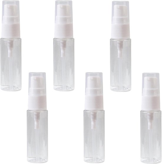 Pack van 6 - 20 ml Spray Flacons - Kleine Spray Flacons voor Vullen - Atomizer - Reisflacons voor Vullen - Cosmetica - Olie - Water - Emulsies