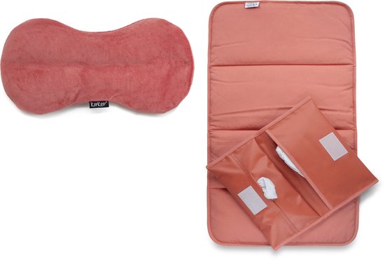 Package deal: Woller warmtekussen + Napper Verschoonmatje met Luieretui - Sienna terracotta, roze van Merkloos