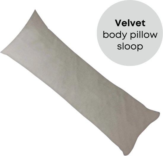 PandaHug Velvet Body Pillow Kussensloop Taupe (45x145 cm) - Lichaamskussen sloop - Voedingskussen sloop - Zwangerschapskussens sloop