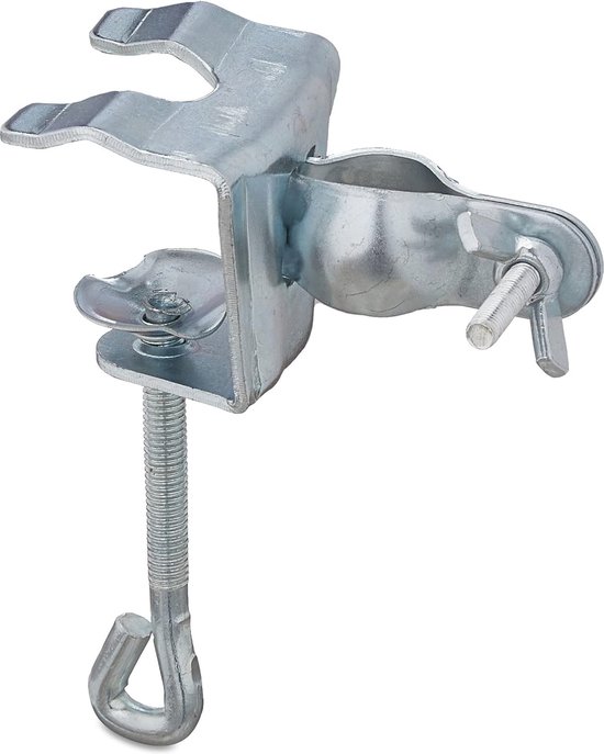 Parasolhouder voor Tafel en Balkonreling - Stalen Parasolklem voor Parasols 19-32 mm - Flexibele Bevestiging