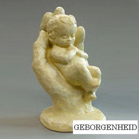 Parastone beeldje baby in hand - Geborgenheid - ivoor - 1226.50 - 10 cm hoog van Parastone