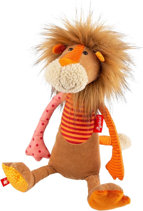 Patchwork Leeuw Knuffelbeest - Zacht Pluche Speelgoed voor Baby's en Kinderen (0+ Maanden)