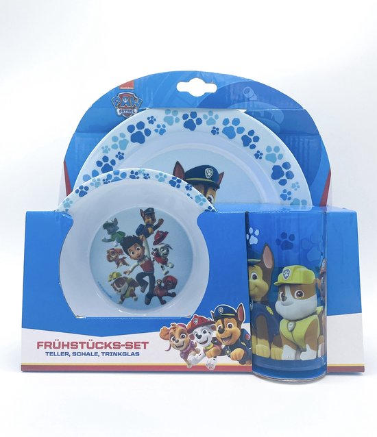 Paw Patrol 3 Delig inclusief Bord, Beker & Kom in kadoverpakking! van PAW Patrol