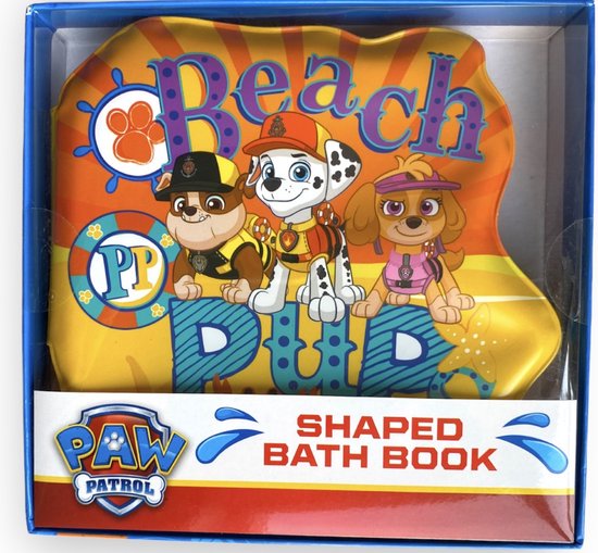 Paw Patrol baby badboek - babyboekje - pastic - boek voor in bad - shaped bathbook beach - badboekje - kraamcadeau van Paw Patrol