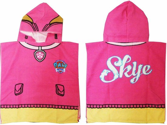 Paw Patrol badponcho - roze - Skye poncho van PAW Patrol