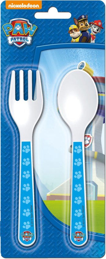 Paw Patrol Bestekset Blauw - Lepel en Vork van PAW Patrol