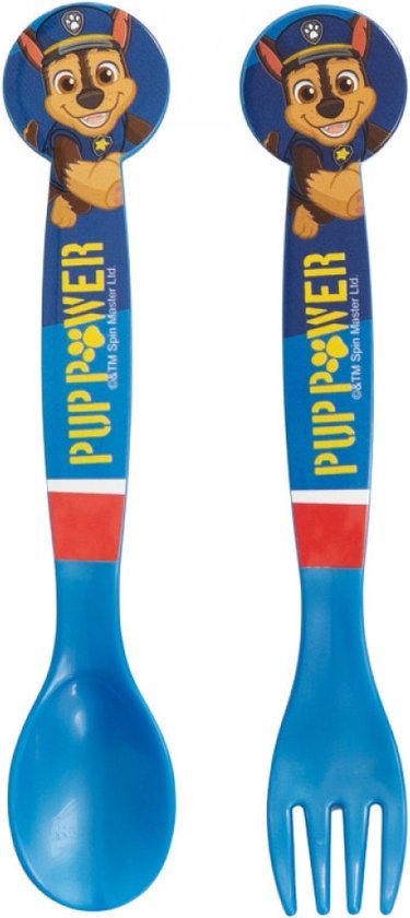 Paw Patrol - Pup Power - kunststof bestekset - vork en lepel van Paw Patrol
