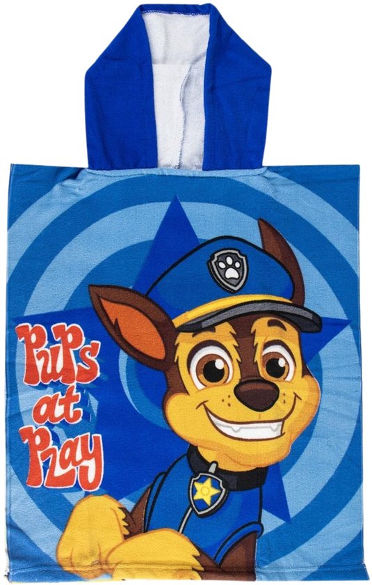 Paw Patrol pups at play badponcho 50x115cm sneldrogend van Merkloos