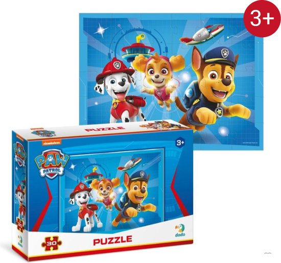 Paw Patrol Puzzel 3+ - 30 stukjes - Paw Patrol Speelgoed met Chase - Marshall - Skye -Rubble - Paw Patrol Puzzel 3 jaar van PAW Patrol