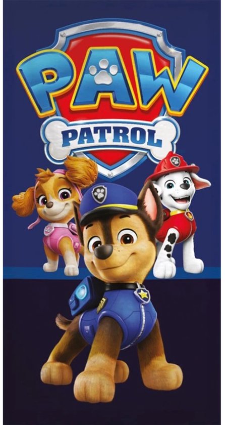 Paw Patrol strandlaken - 140 x 70 cm. - Paw Patrol handdoek - sneldrogend van Paw Patrol