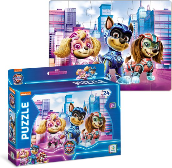 Paw Patrol The Mighty Movie Puzzel 3+ - 24 stukjes - Paw Patrol Speelgoed met Chase - Skye - Zuma - Paw Patrol Mighty Movie - Puzzel 3 jaar van PAW Patrol
