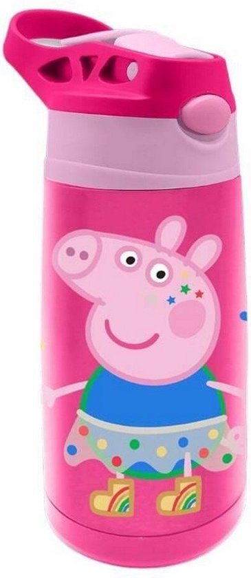 Peppa Pig Aluminium - Drinkfles - 400 ml. van Peppa Pig