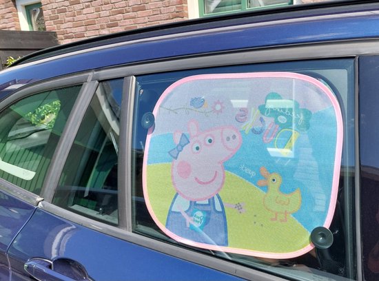 Peppa Pig autozonnescherm voor kind / & Duck / car sunprotector / Set van 2 / zonnescherm auto / Mezzo goodies van Peppa Pig