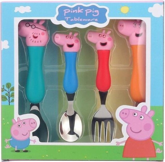 Peppa Pig bestek set - Peppa big servies - Bestekset kind - Kindercouvert van Peppa Pig
