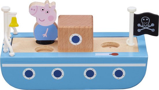 Peppa Pig Houten boot met 1 figuurtje van Peppa Pig