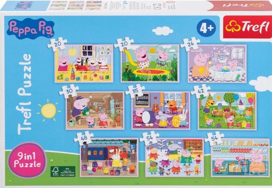 Peppa pig puzzel - Trefl 9 in - 1 puzzel van Peppa Pig
