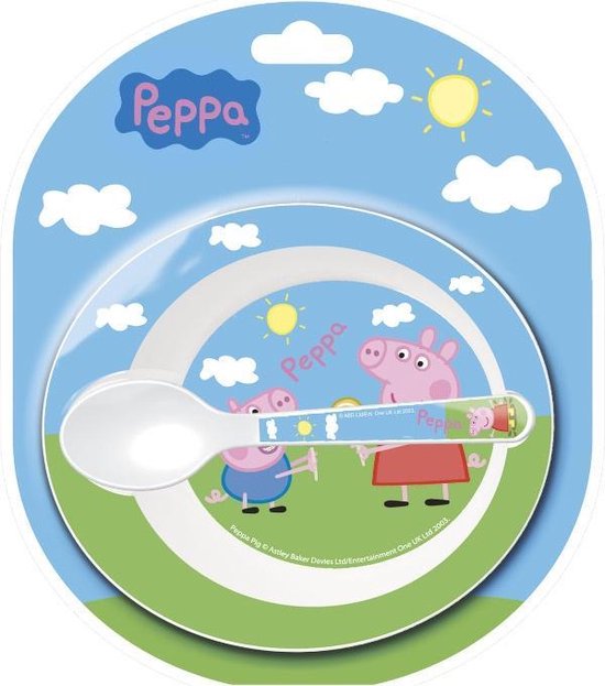 Peppa Pig schaaltje en lepeltje van Peppa Pig