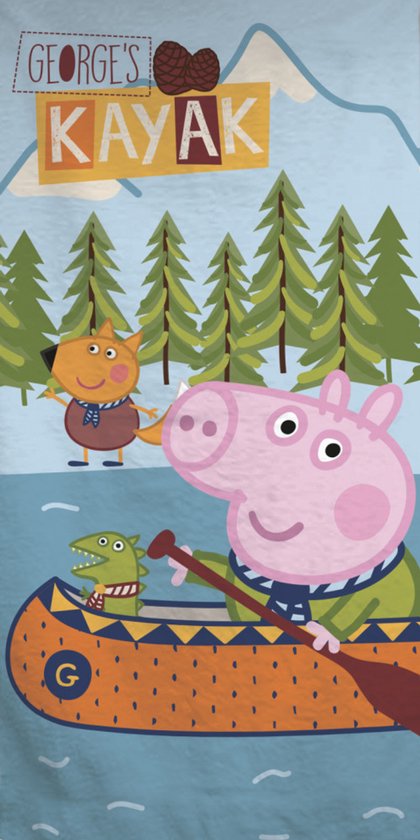 Peppa pig strandlaken Kayak 70 x 140 cm katoen van Peppa Pig