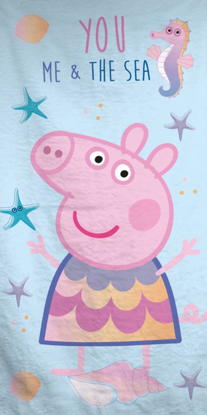 Peppa pig strandlaken Sea 70 x 140 cm katoen van Peppa Pig
