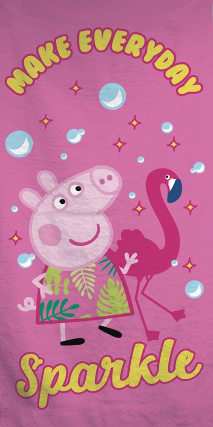 Peppa pig strandlaken Sparkle 70 x 140 cm katoen van Peppa Pig