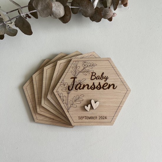 Persoonlijk zwangerschap aankondigingsbordje - 10cm x 11cm van $