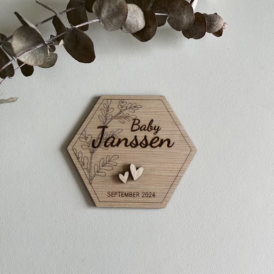 Persoonlijk zwangerschap aankondigingsbordje - 22cm x 25cm van $