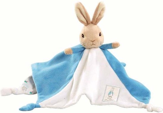 Peter Rabbit knuffeldoekje/tutje blauw 30cm van Merkloos