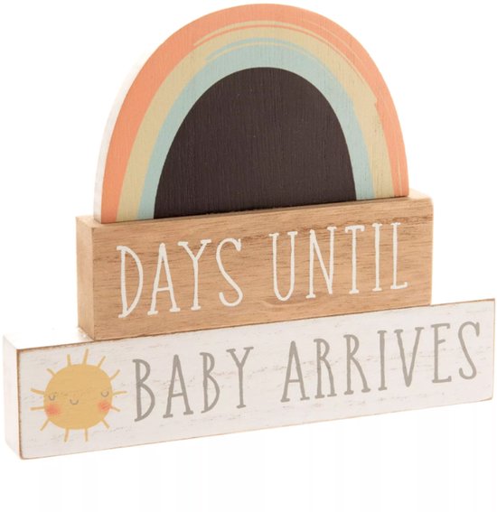 Petit Chéri aftel plaque, Days until the baby arrives van Childhome