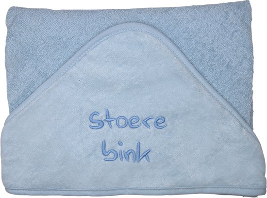 Petit Villain Stoere Bink Lichtblauw Badcape van Petit Villain