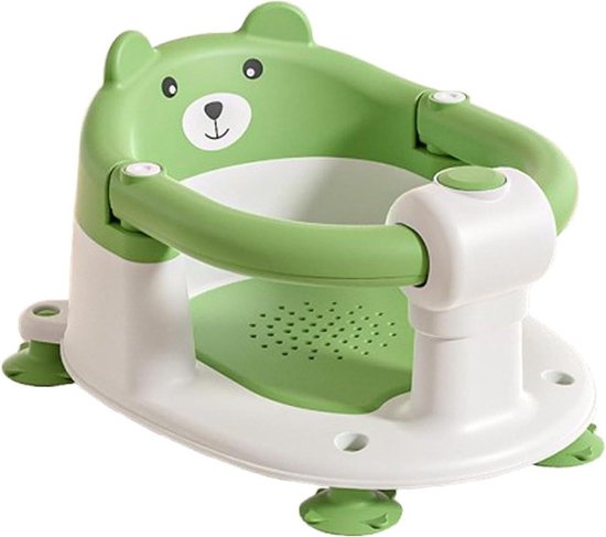 Peuter Badstoel - Douchezitje Baby - Veilig Baden - Draaibare Armleuningen - 41x32x24cm - Groen
