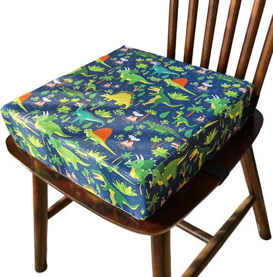 Peuter Booster Zitting voor Eettafel, Wasbare, Dubbele Veiligere Banden, Antislip Bodemverhoger Zitting voor Kinderen, Draagbare Reizen Hoge Dichtheid Spons Afneembare Toenemend Kussen voor Kind van Merkloos