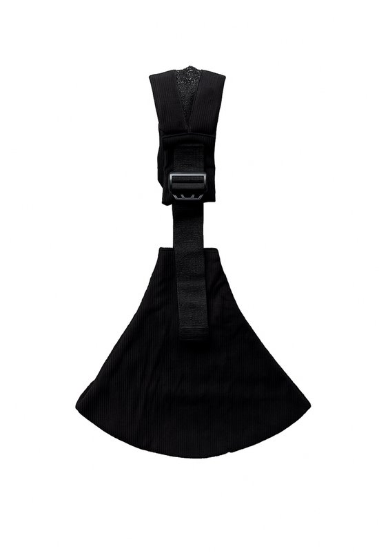 Peuter draagzak - Brede Schouderband - Kinder draagzak - Zwart Corduroy - voor Baby's en Peuters tot 15kg - Katoen -Schouder en Heupdrager - Opvouwbaar en Comfortabel - Baby- en Peuter Artikelen van Merkloos