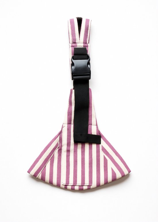 Peuter draagzak - Kinder draagzak – Roze streep - voor Baby's en Peuters tot 15kg - Katoen -Schouder en Heupdrager - Opvouwbaar en Comfortabel - Baby- en Peuter Artikelen van Merkloos