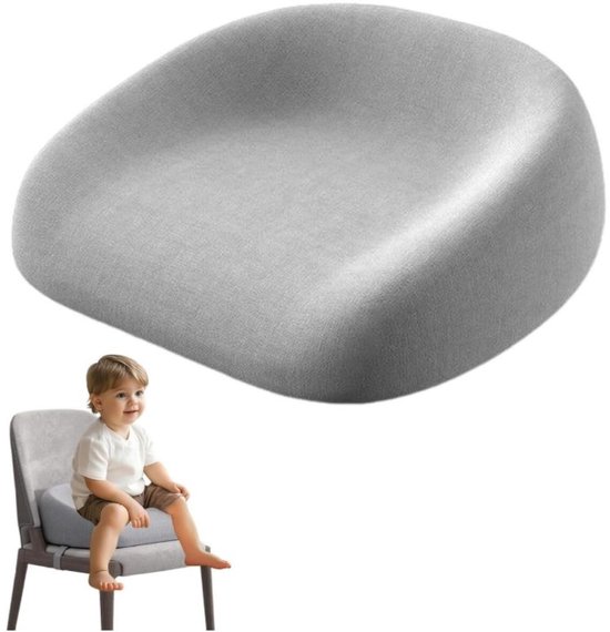 Peuterstoelverhoger - Zitverhoger - Stoelverhoger - 8cm - Vierkant verwijderbaar verhogerkussen - Antislipontwerp - Verstelbare veiligheidsriem - Kinderstoelkussen - Kinderzitjekussen van LittleUp®