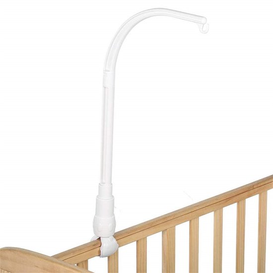 Peysaitr - Babybed mobiel houder - Bed Bell Holder - ABS plastic standaard - draaibaar en verstelbaar - voor babykamer decoratie en speelgoed - wit - 58x24cm - 1 stuk van Merkloos