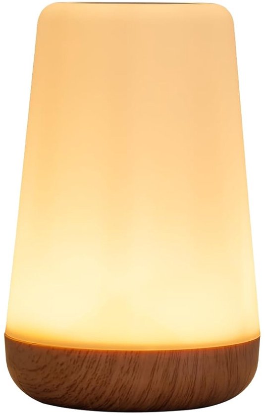 Peysaitr - USB Oplaadbaar Nachtlampje - met afstandsbediening - LED verlichting - 13 RGB Kleuren - Dimbaar - Touch Control - Bedlamp voor baby, kinderen en volwassenen - 6.5x15.2cm - 1 stuk van Peysaitr