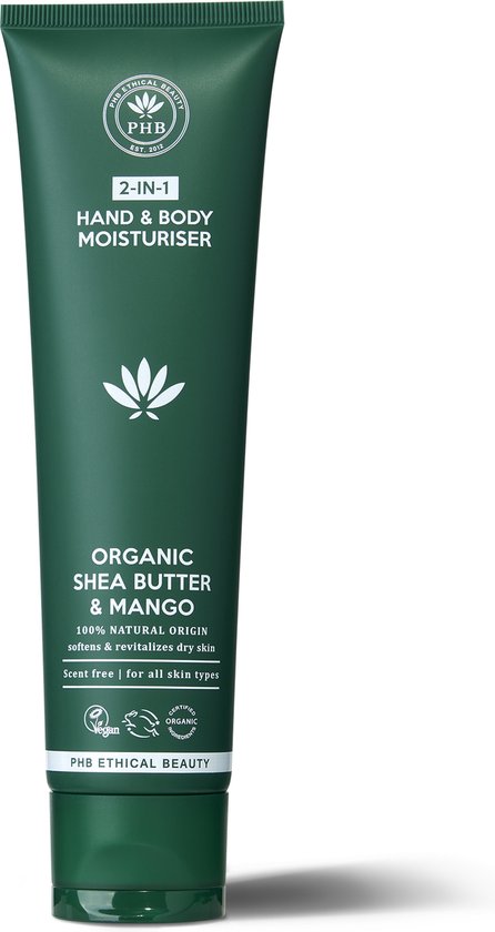 Phb Ethical Beauty Body & Hair 2-in-1 Hand & Body Moisturiser Creme Alle Huidtypen/eczeem/baby 150ml van Merkloos