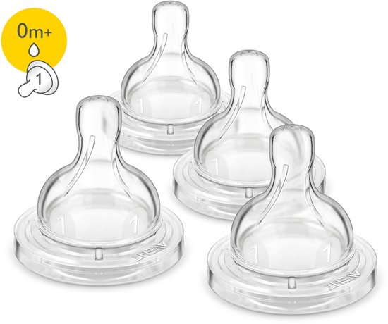Philips Avent Anti-colic Baby Bottle Newborn speen 4-pack van Merkloos