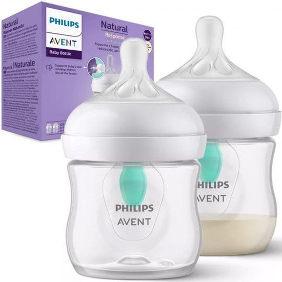 PHILIPS AVENT - Babyfles - Babyflesje - Babyfles 125ml - Natural Responsive - AirFree - Anti-koliek - 2 stuks