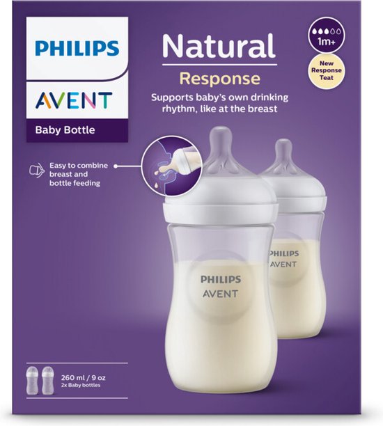 Philips Avent - Babyfles - Natural Response - 2 stuks - 260ml van Philips