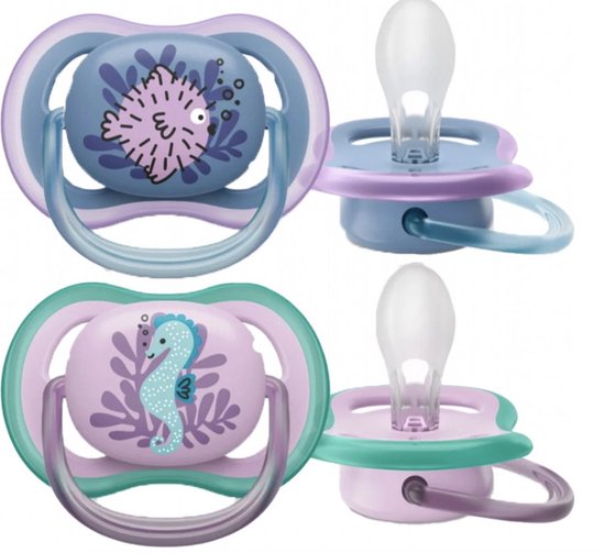 Philips Avent Fopspeen 6-18M Ultra Air Dieren Mix (2 stuks) Paars/roze