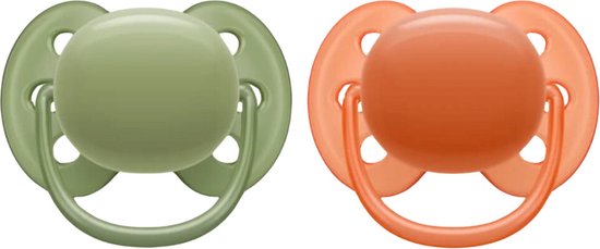 Philips Avent Fopspeen Ultra Soft 18+ mnd Groen Oranje 2 stuks van Philips