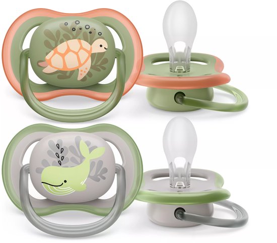 Philips Avent fopspenen Ultra Air - 6-18 maanden - Jongen - 2 stuks - Extra luchtgaten - BPA-vrij van Merkloos