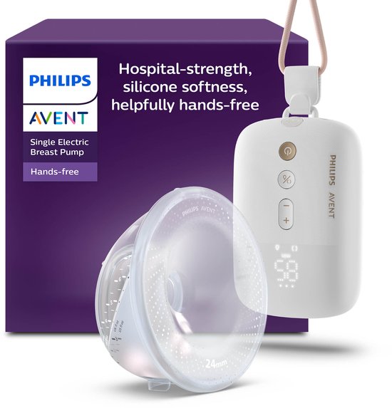 Philips Avent - Handsfree Enkele Elektrische Draagbare Borstkolf - Comfortabel, Stil & Krachtig Motor - Ultralichte Transparante Cups - SCF531/11 van Philips Avent