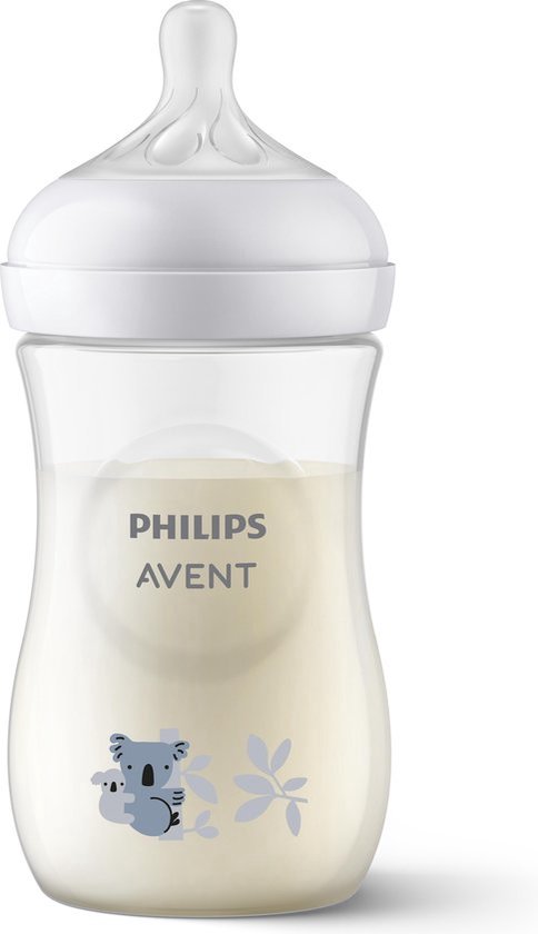 Philips Avent Natural Response Babyfles 260 ml – Flow 3 – Koala-1 fles van Philips